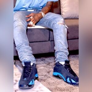 Air Jordan Retro XIV “UNC Blue xAshy Larry’s” Size 9.5  DS ( 2026 )